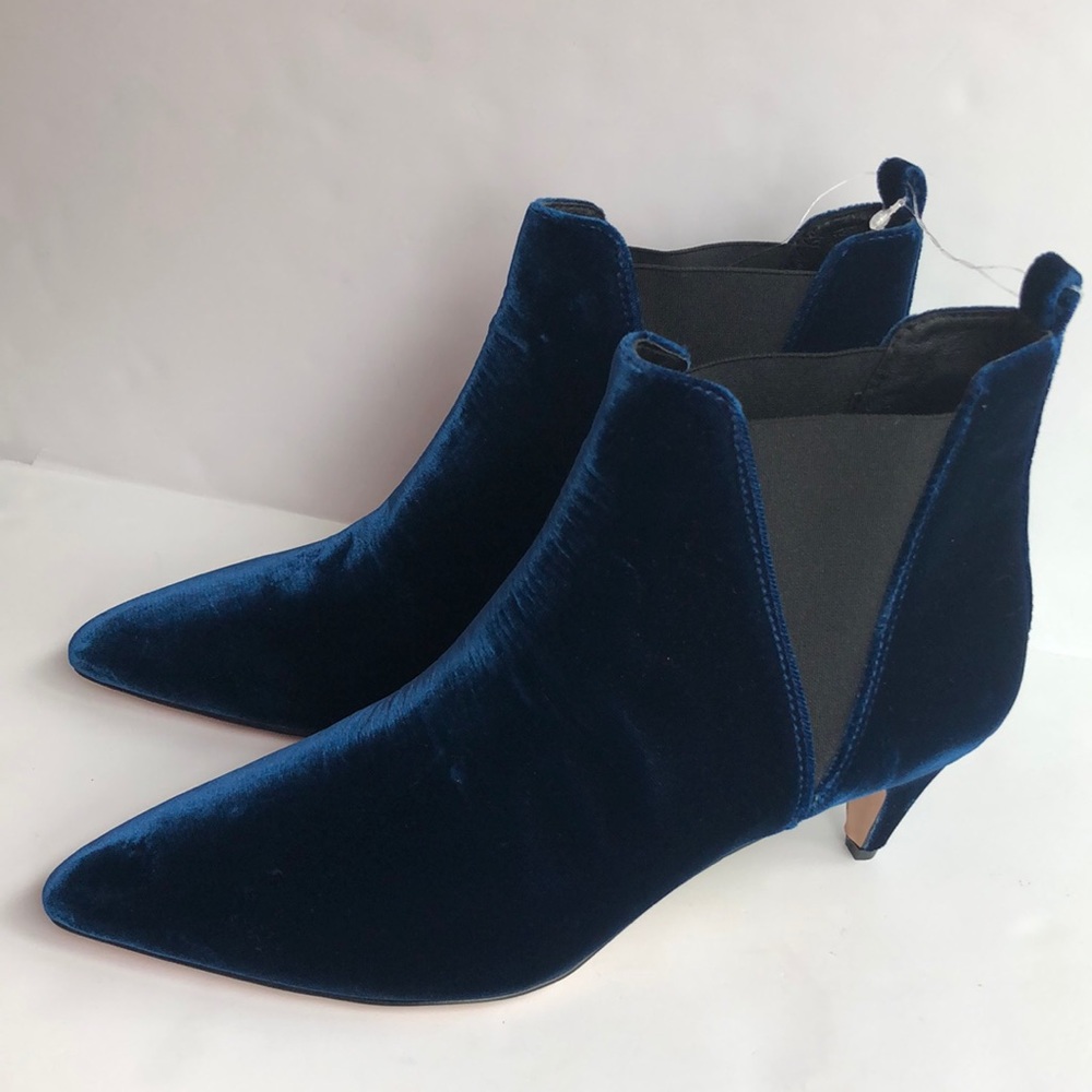 J. Crew Velvet Kitten Heel Bootie
